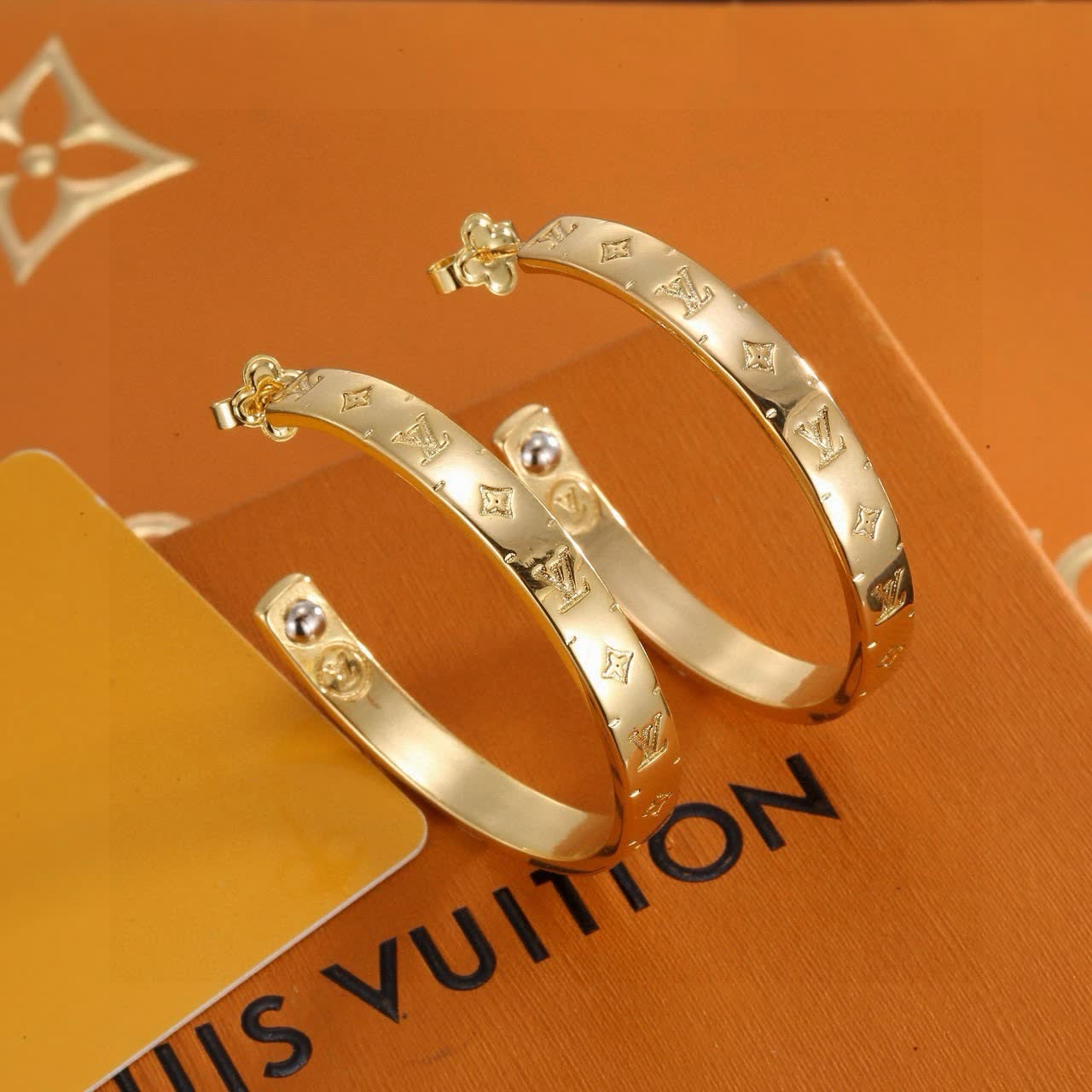 Louis Vuitton Gold Hoop Earrings
